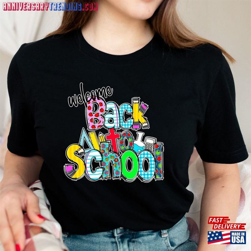 Welcome Back To School Shirt Funny Teacher Life Unisex T-Shirt – Bipubunny Store