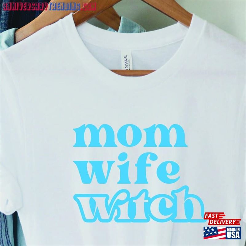 Wife Mom Witch Shirt Classic Hoodie – Bipubunny Store