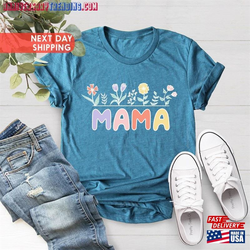 Wildflower Mom Tee Raising Wildflowers Floral Mama Shirt T-Shirt Sweatshirt – Bipubunny Store