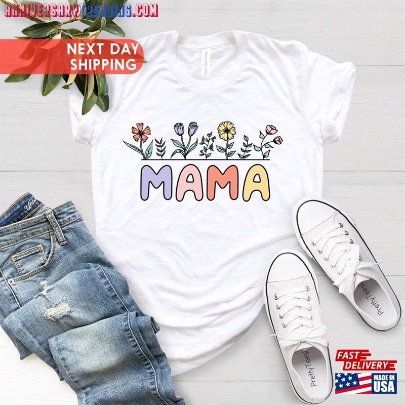 Wildflower Mom Tee Raising Wildflowers Floral Mama Shirt T-Shirt Sweatshirt – Bipubunny Store