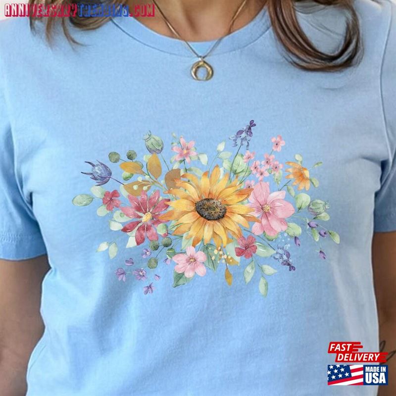 Wildflower Shirt Wild Flowers T-Shirt Floral Classic Sweatshirt – Bipubunny Store