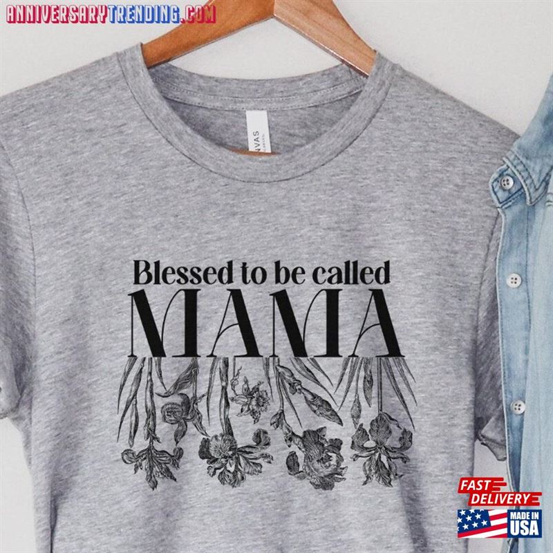 Wildflowers Mama Graphic T-Shirt Floral Blessed Mom Tee Hiking Outdoor Flower Gifts For Hoodie – Bipubunny Store