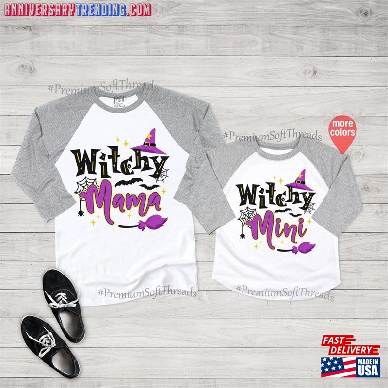 Witchy Mama Raglan Mini And Classic T-Shirt -Bipubunny Store