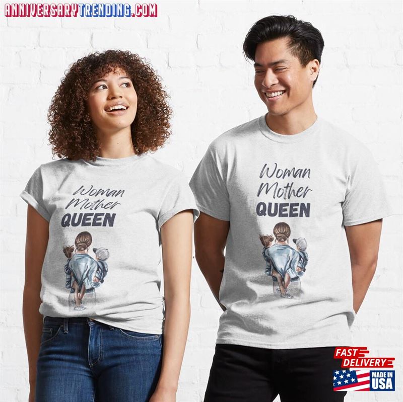 Women Mother Queen Family Love T-Shirt Mum Mama Tshirt Classic – Bipubunny Store