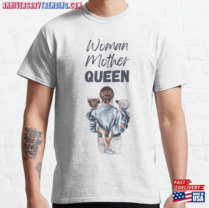 Women Mother Queen Family Love T-Shirt Mum Mama Tshirt Classic – Bipubunny Store