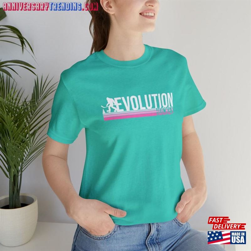 Womens Evolution Hockey 80’S Retro T-Shirt Mom Classic – Bipubunny Store