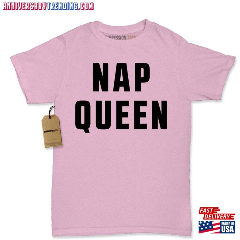 Women’s Nap Queen Shirt Printed Lazy Lady T-Shirt Hoodie – Bipubunny Store