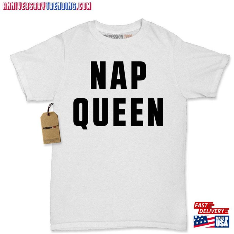 Women’s Nap Queen Shirt Printed Lazy Lady T-Shirt Hoodie – Bipubunny Store