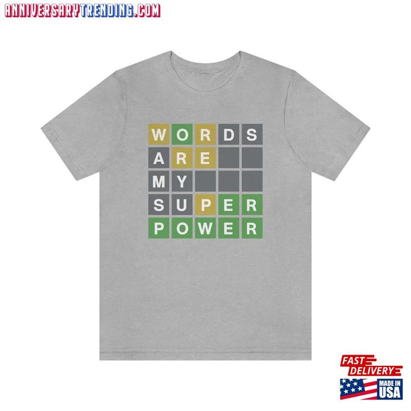 Wordle Lover Shirt Words Are My Super Power Funny Addict Hoodie Classic – Bipubunny Store