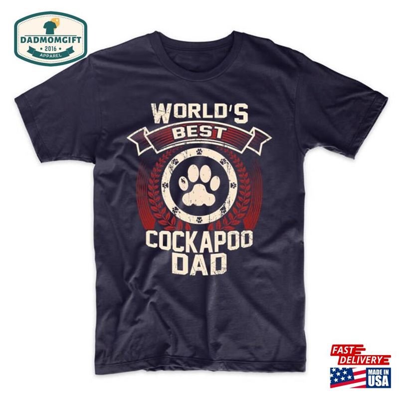 World’s Best Cockapoo Dad Graphic T-Shirt By Really Awesome Shirts Unisex