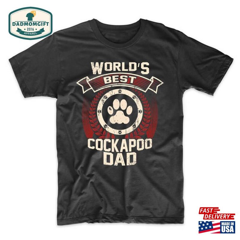 World’s Best Cockapoo Dad Graphic T-Shirt By Really Awesome Shirts Unisex