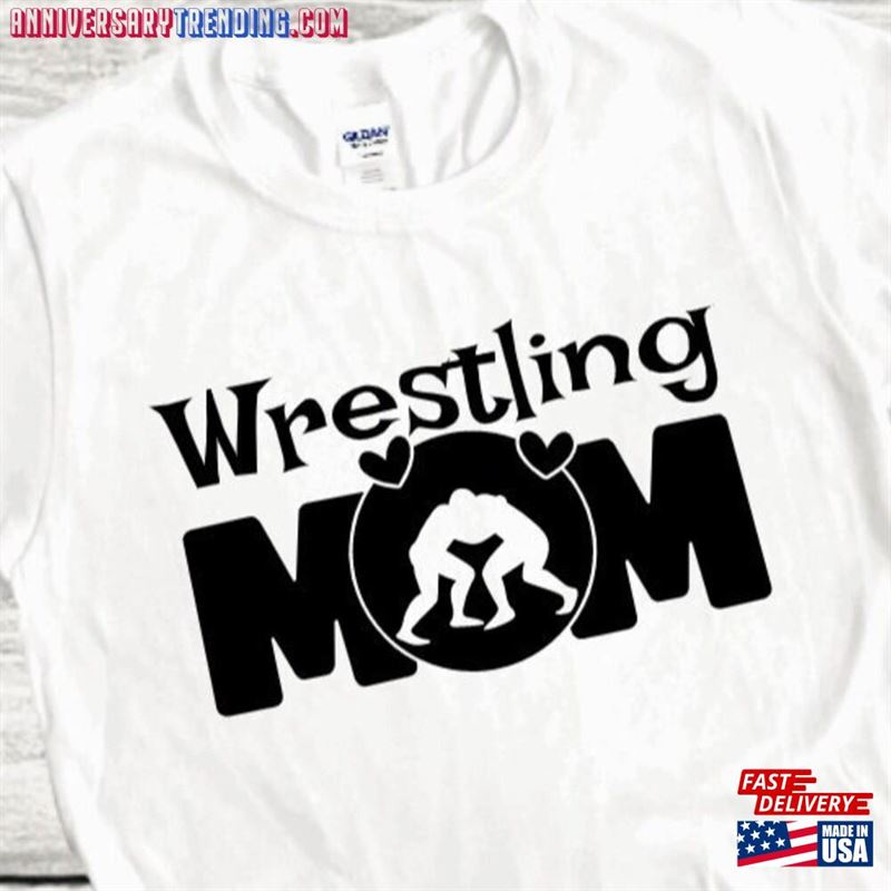 Wrestling Mom Shirt Shirts Team Support Unisex T-Shirt -Bipubunny Store