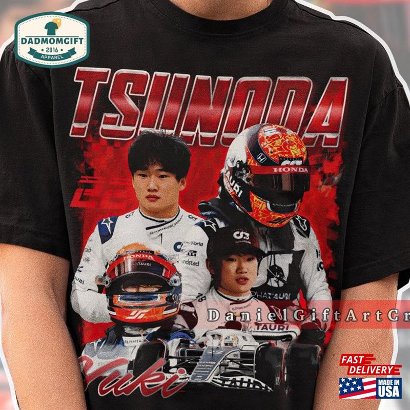 Yuki Tsunoda 22 Retro Vintage 90’S Shirt Racing Bootleg Homage Tee Classic Hoodie