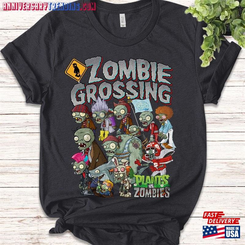 Zombie Grossing Plants Vs Zombies Shirt Halloween Sweatshirt Classic – Bipubunny Store