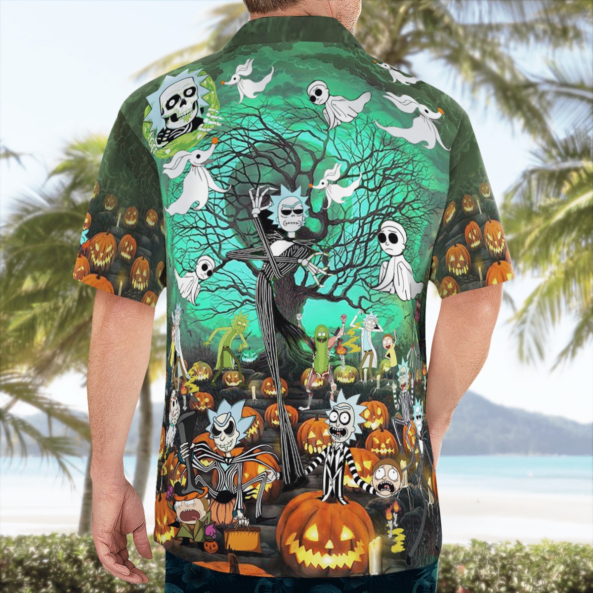 100K Sold Nightmare Rick And Morty Halloween Short Sleeve Hawaiian Shirt