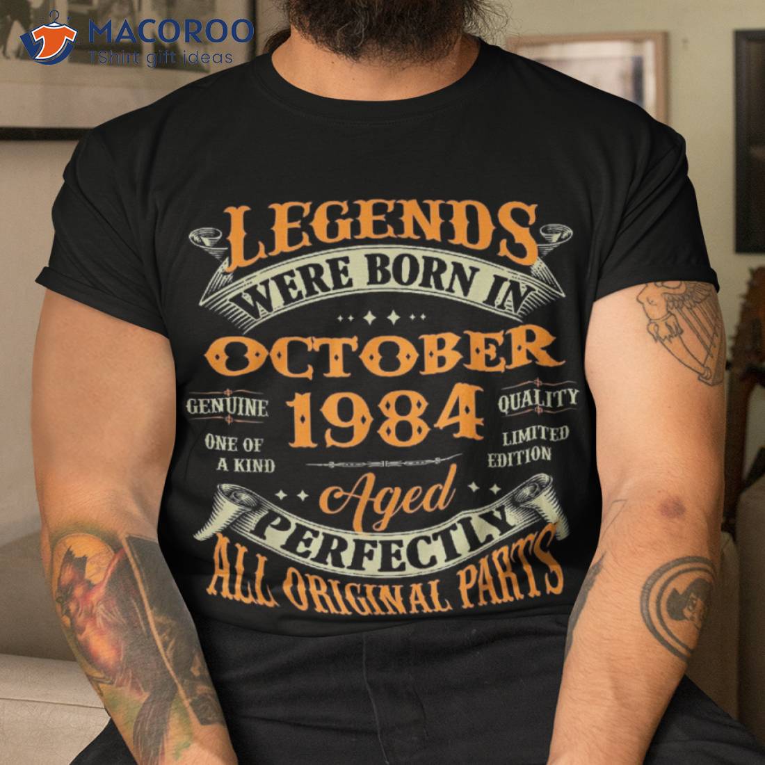 39th Birthday Gift Legends Born In October 1984 39 Years Old Shirt