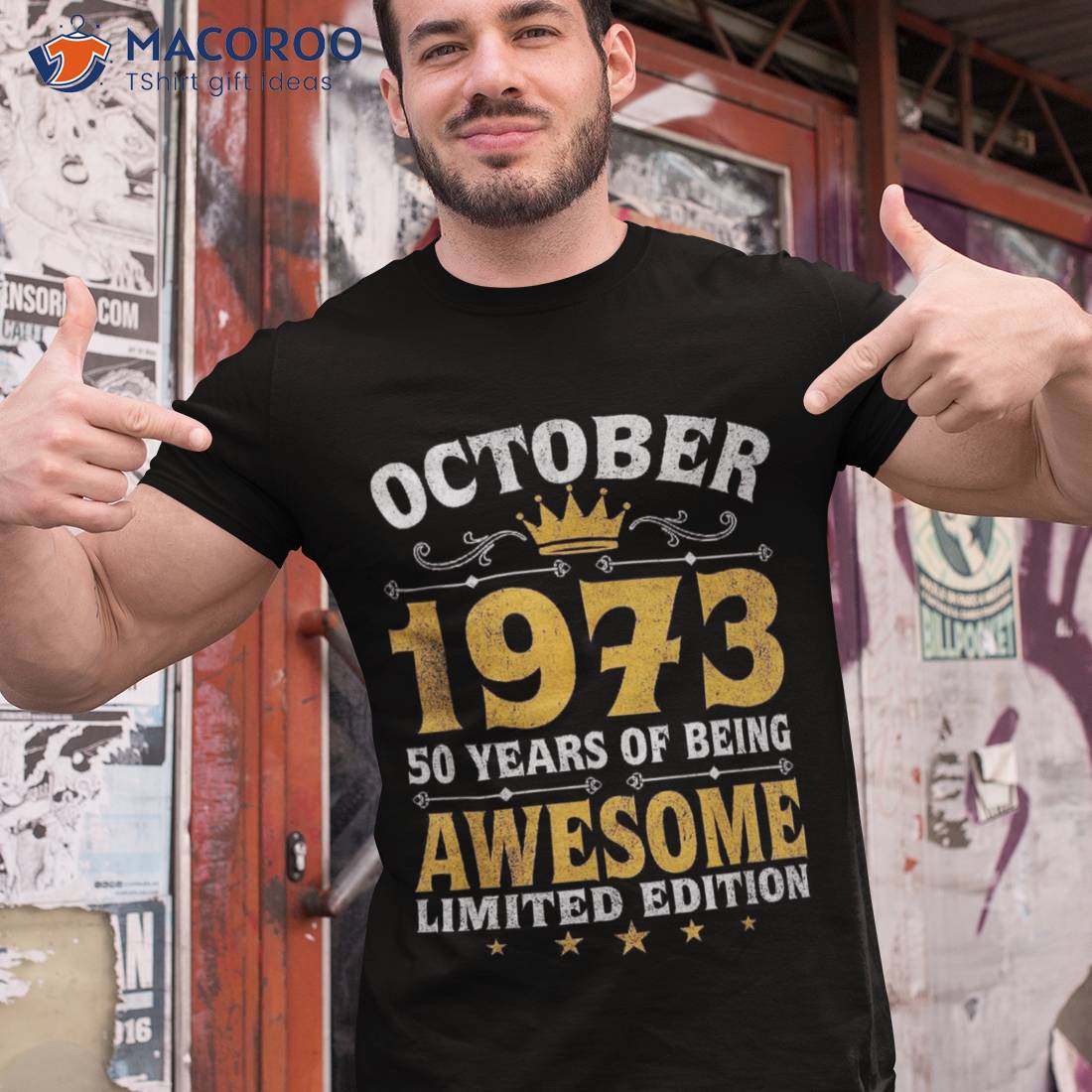 50 Years Old Vintage Born In October 1973 50th Birthday Gift Shirt