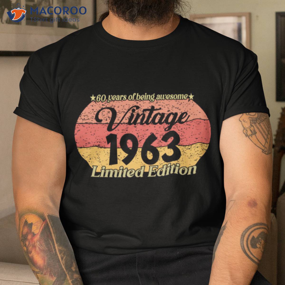 60 Years Of Being Awesome Vintage 1963 Limited Edition T-Shirt