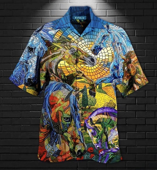 Abstract Horse All Over Printed Hawaiian Shirt