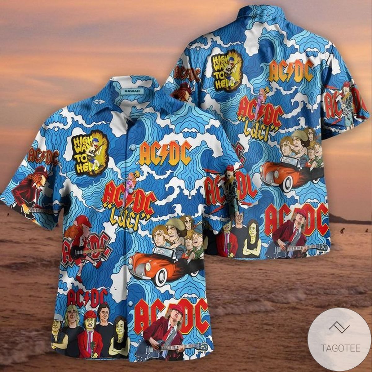 Ac Dc Highway To Hell Hawaiian Shirt