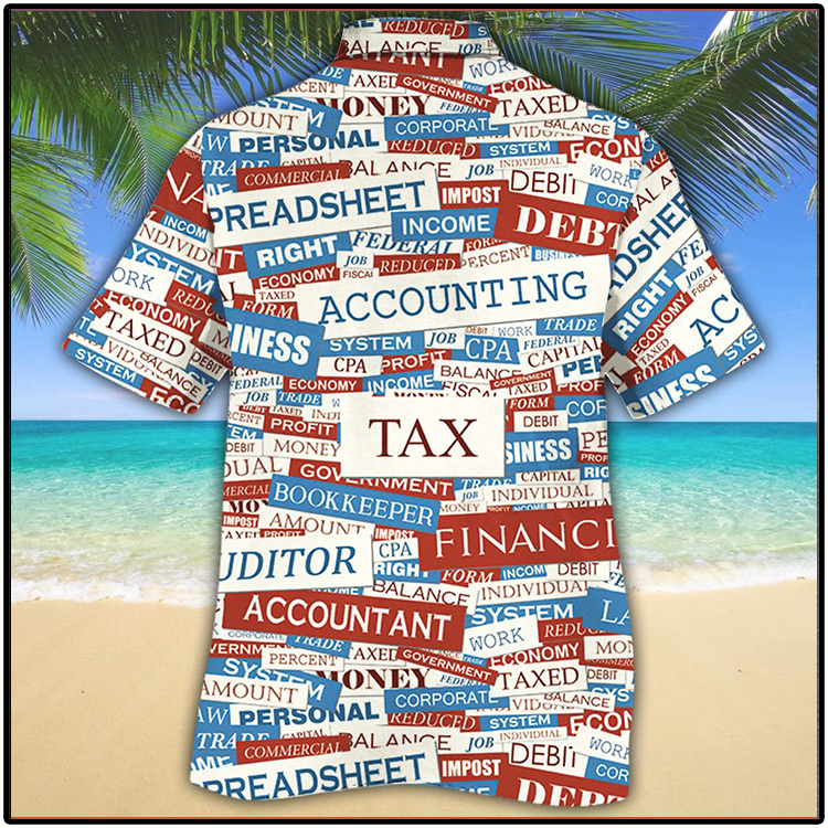 Accounting Text Gift Hawaiian Shirt