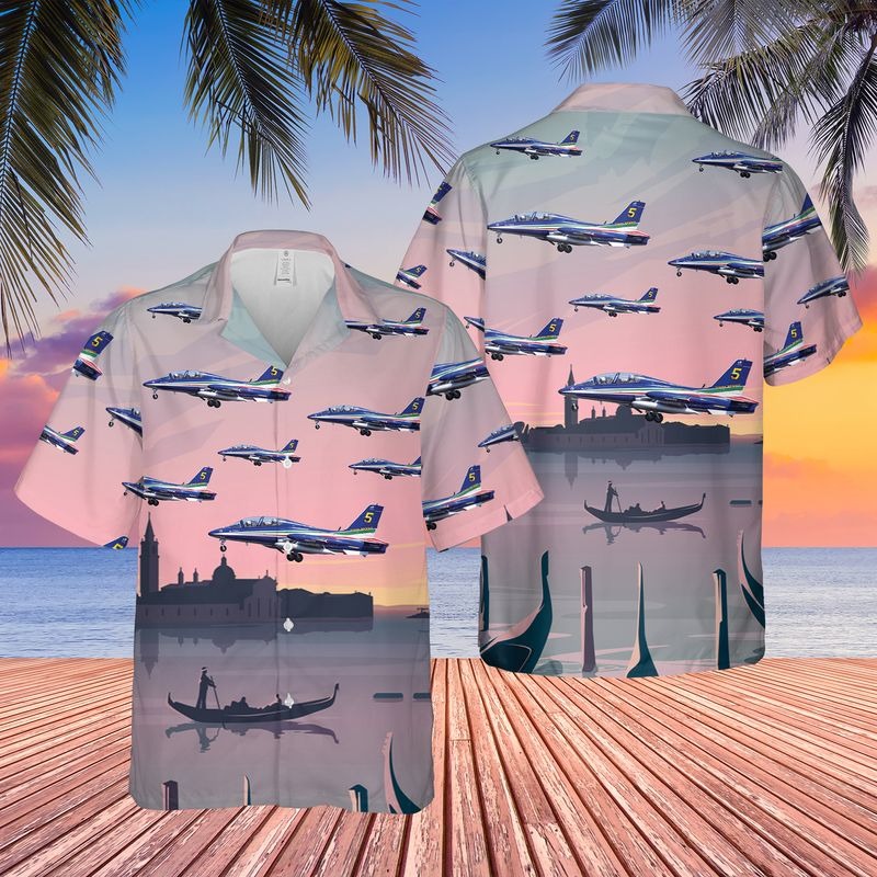 Aermacchi Mb-339 Italian Air Force Hawaiian Shirt