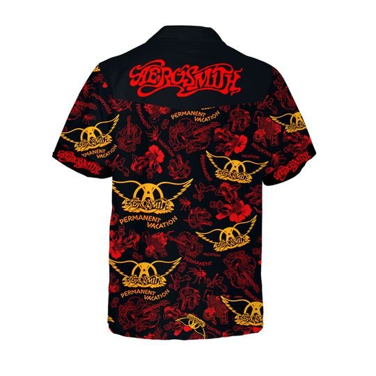 Aerosmith Permanent Vacation Hawaiian Shirt