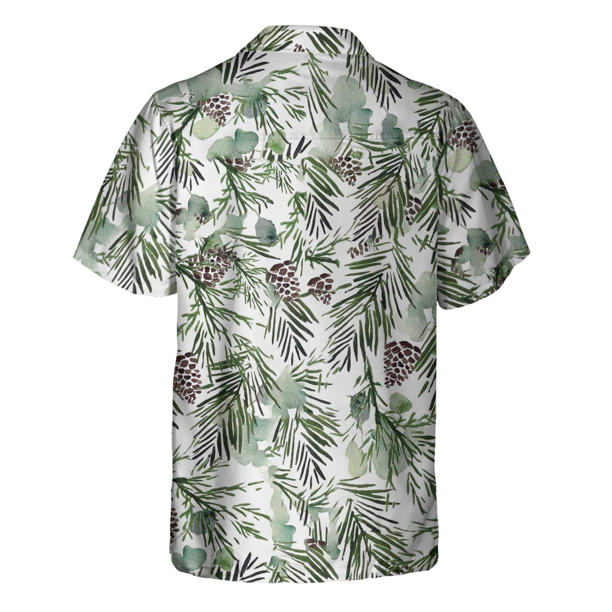 Aesthetic Watercolor Pine Tree Christmas Hawaiian Shirt