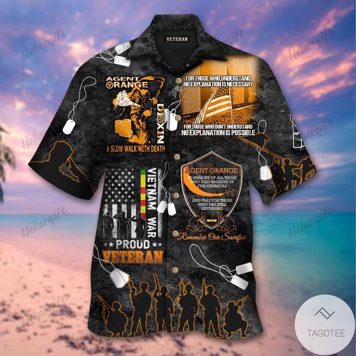 Agent Orange Proud Veteran Hawaiian Shirt