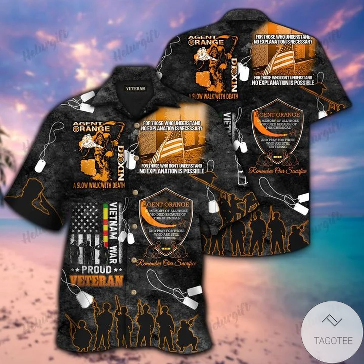 Agent Orange Vietnam Veteran Memorial Hawaiian Shirt