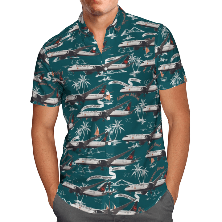 Air Canada Boeing 787-9 Dreamliner Hawaiian Shirt