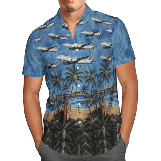 Air France Airbus A319-100 Hawaiian Shirt