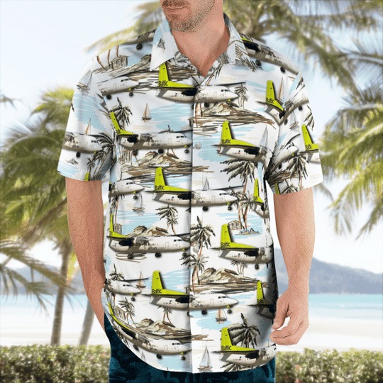 Airbaltic Fokker 50 Hawaiian Shirt