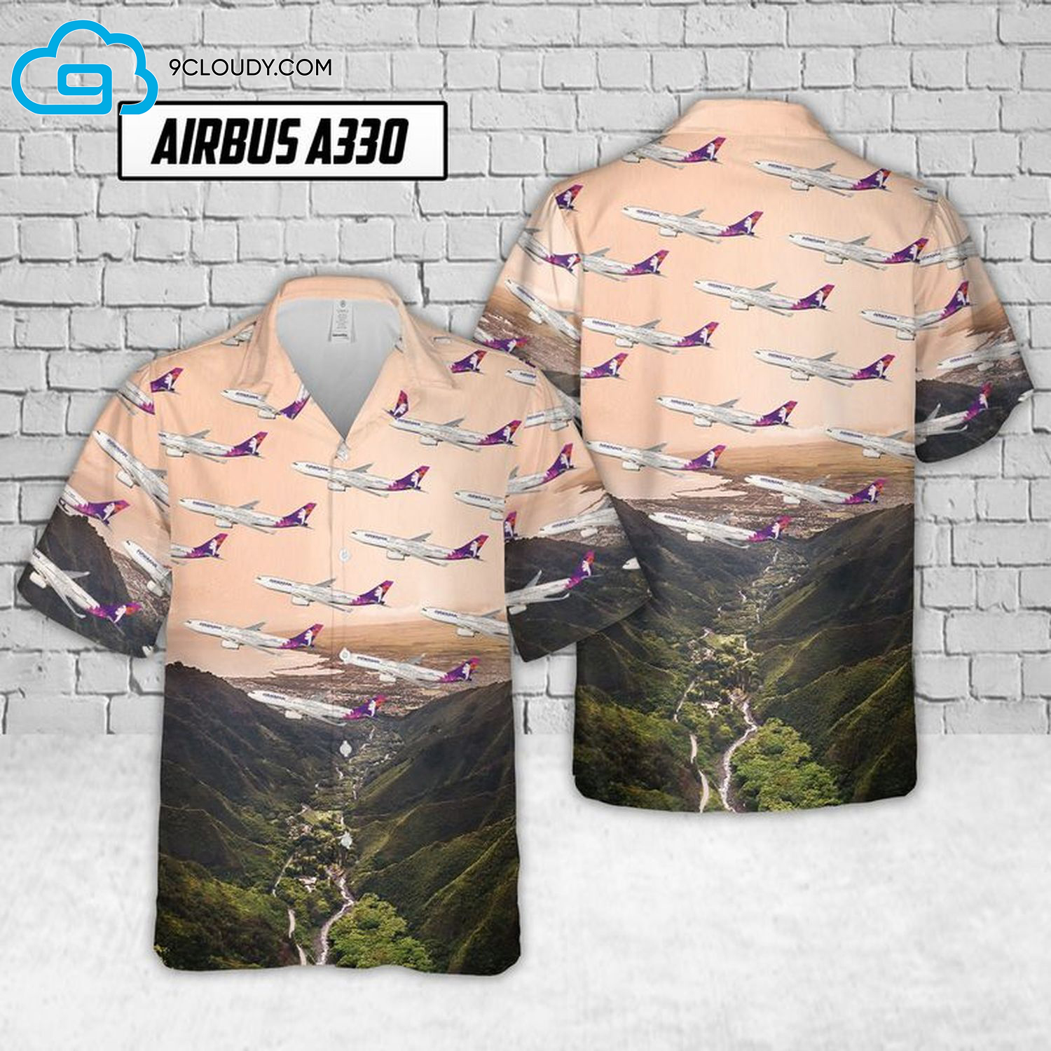 Airlines Airbus A330 Full Print Hawaiian Shirt