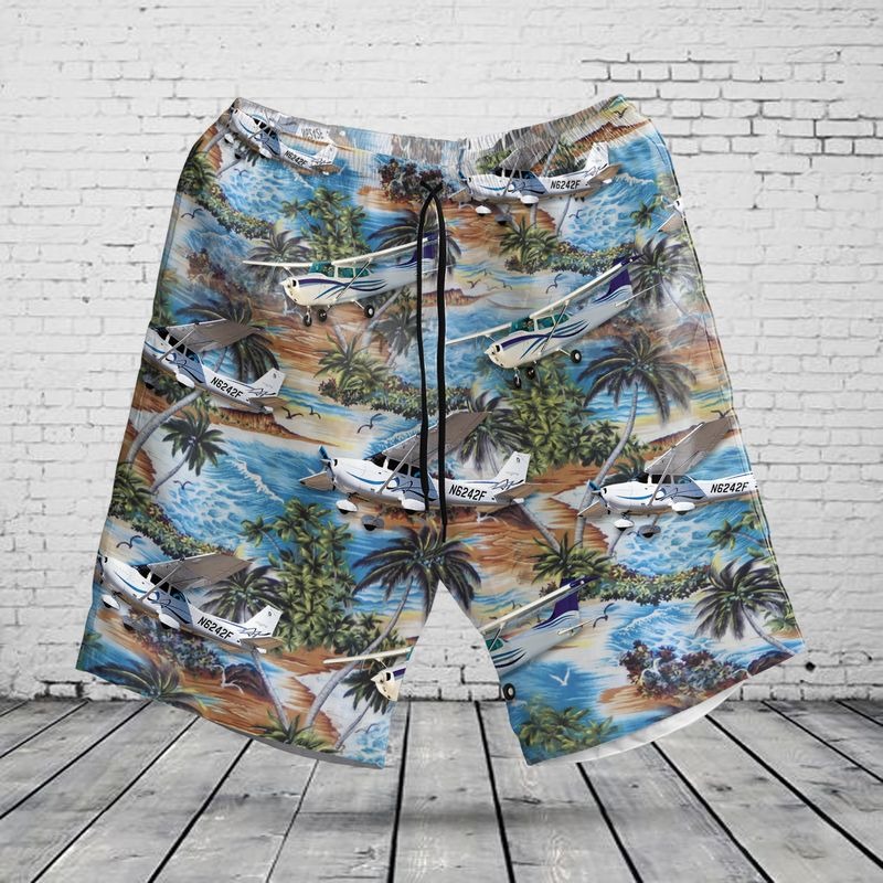 Airlines Cessna 172 Skyhawk Short Sleeve Hawaiian Shirt