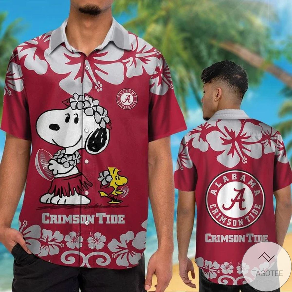 Alabama Crimson Tide & Snoopy Hawaiian Shirt