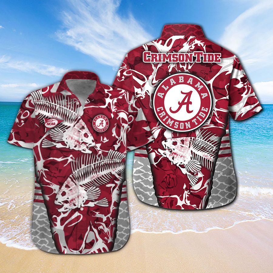 Alabama Crimson Tide Fishing Hawaiian Shirt Hot Trendy Summer 2024