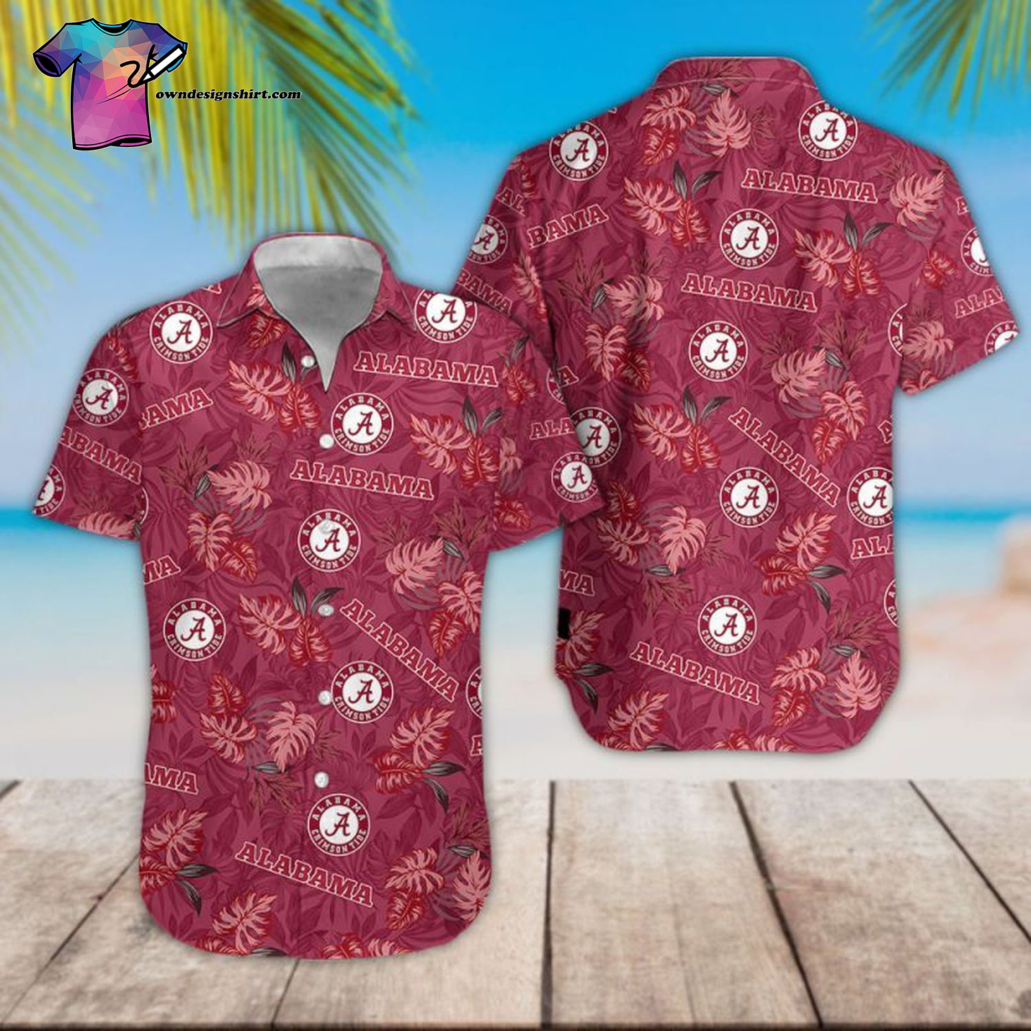 Alabama Crimson Tide Full Printing Hawaiian Shirt