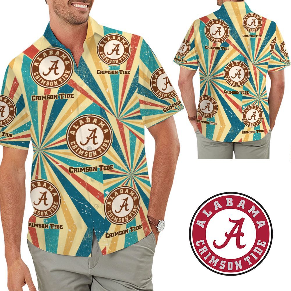 Alabama Crimson Tide Retro Hawaiian Shirt Hot Trendy Summer 2024