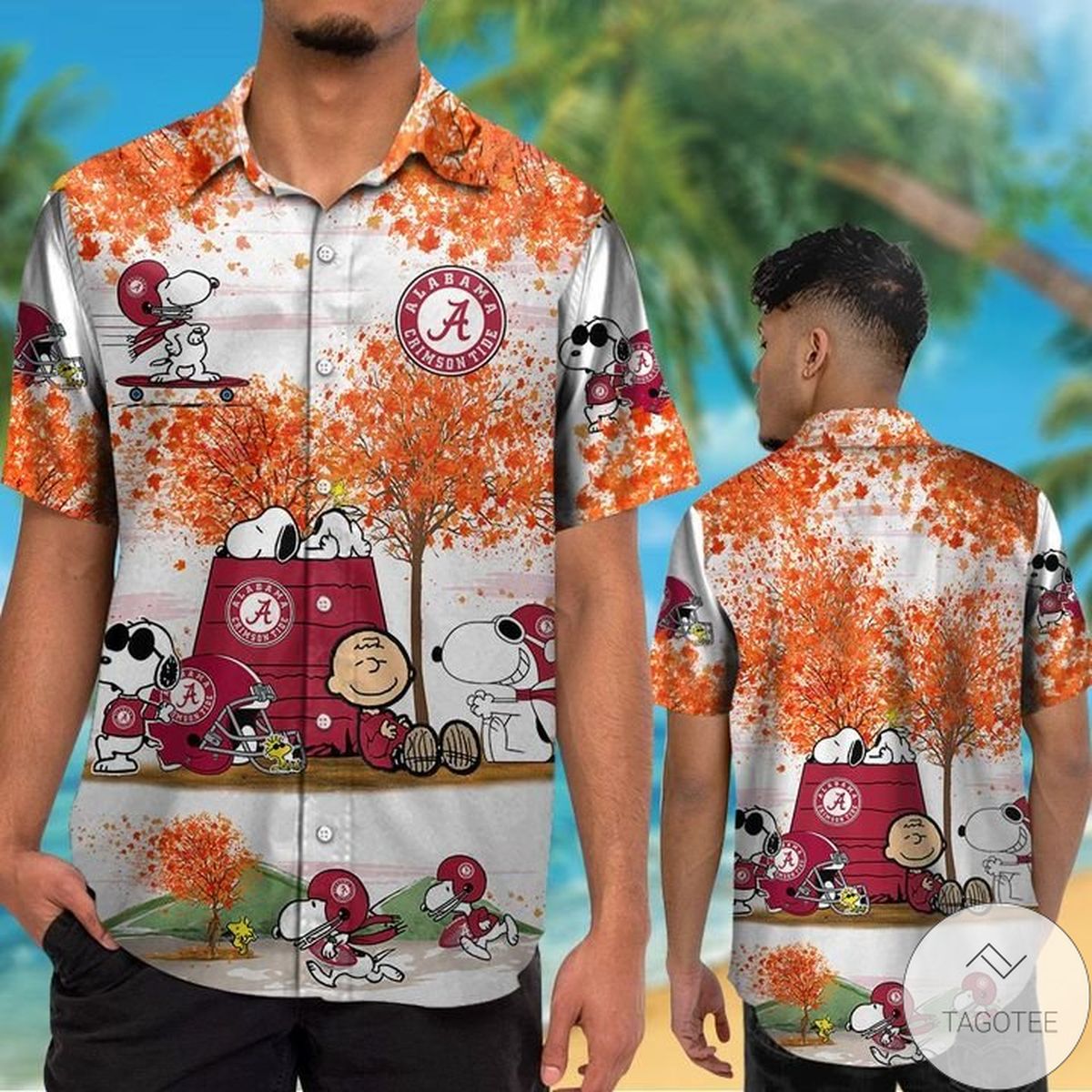 Alabama Crimson Tide Snoopy Autumn Hawaiian Shirt