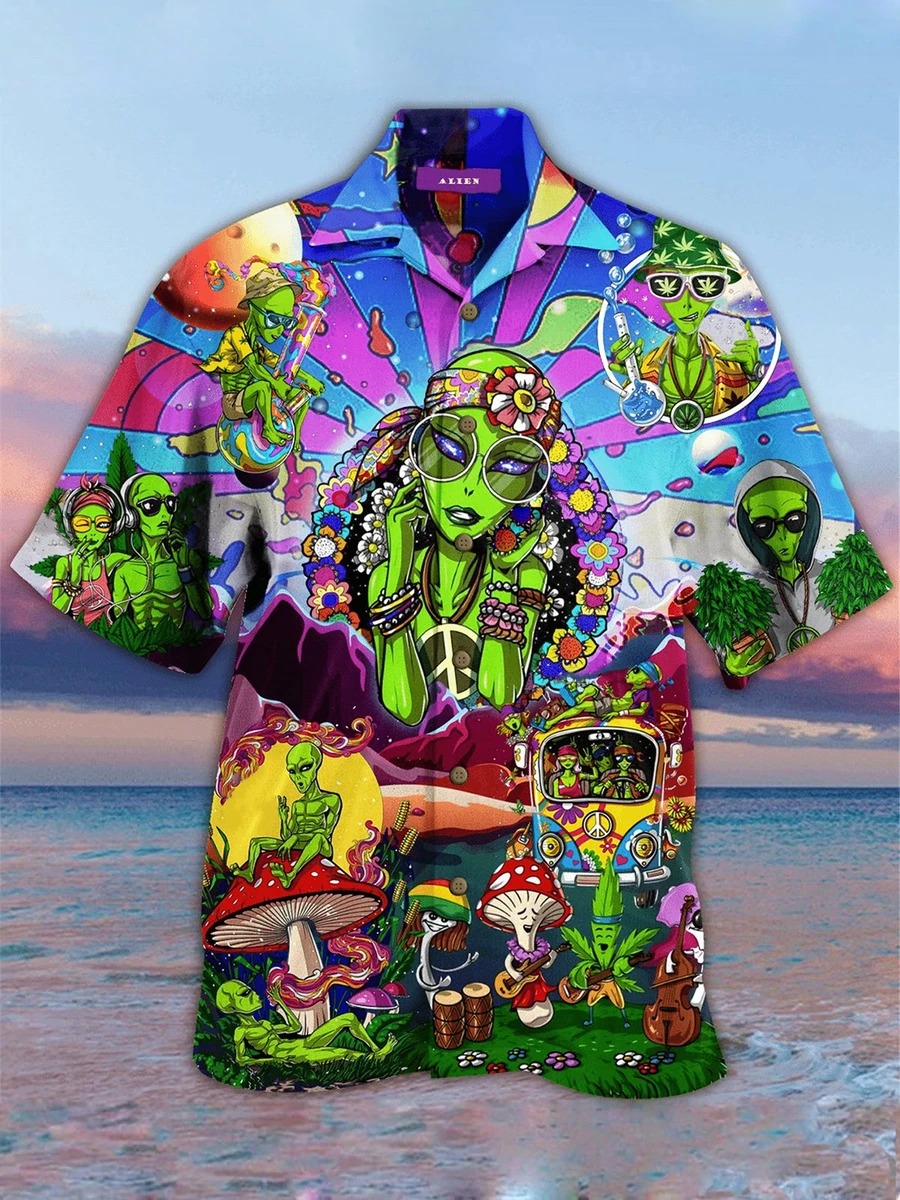 Alien Beach Party Hawaiian Shirt