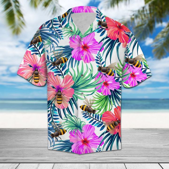 Amazing Bee Hawaiian Shirt Summer Button Up