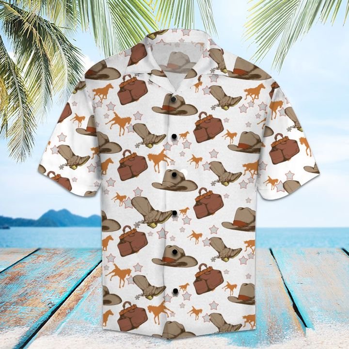 Amazing Cowboy Hawaiian Shirt Summer Button Up