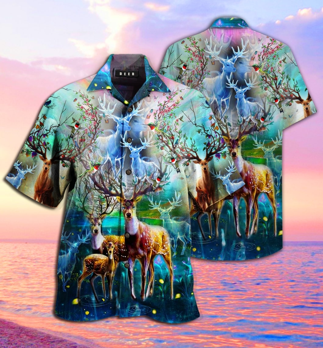 Amazing Deer Full Printing Hawaiian Shirt