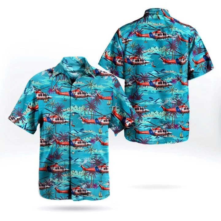 Ambulance Victoria Agusta Westland Aw139 Hawaiian Shirt