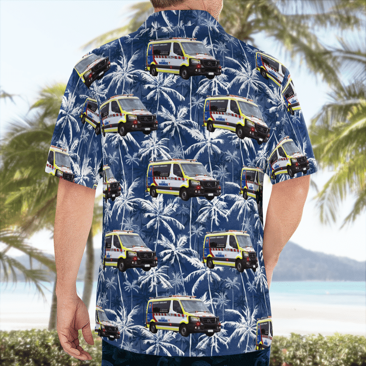 Ambulance Victoria Mercedes Bens Sprinter Hawaiian Shirt