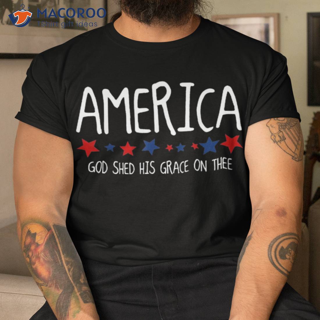 America God Shed His Grace On Thee Tee 4th Of July Shirt