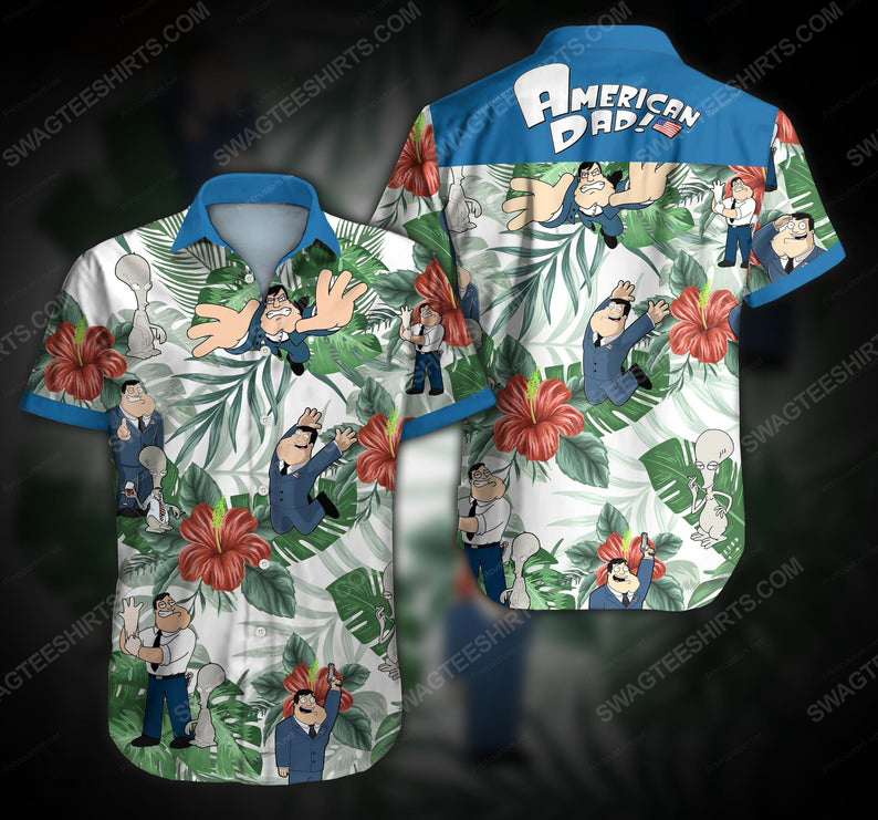 American Dad Stan Smith Cartoon Summer Vacation Hawaiian Shirt