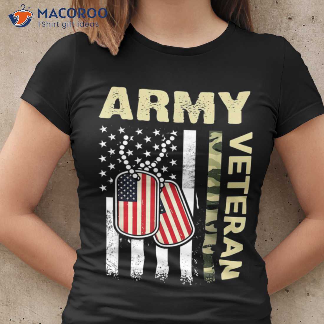 American Flag Retired Dad Fathers Day Gift T-Shirt