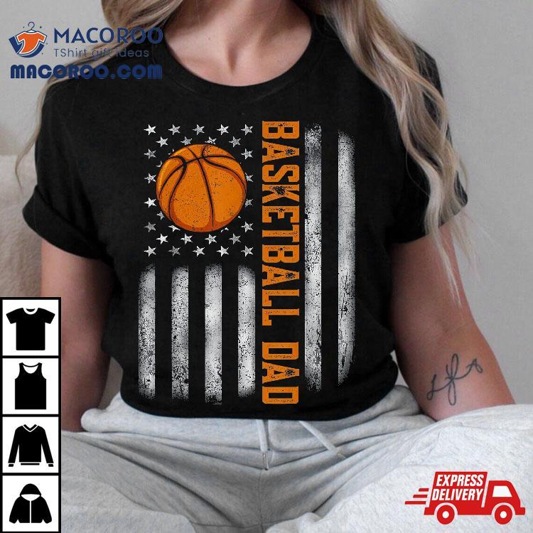 American Flag Vintage Basketball Dad Father’s Day Shirt